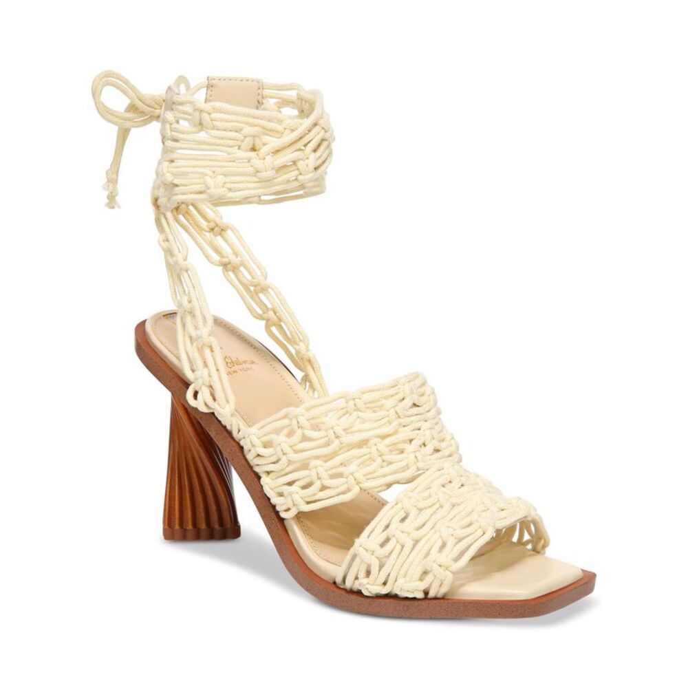 NWT SAM EDELMAN Womens Ivory Comfort Harleigh Square Toe Heeled Sandal 11 M